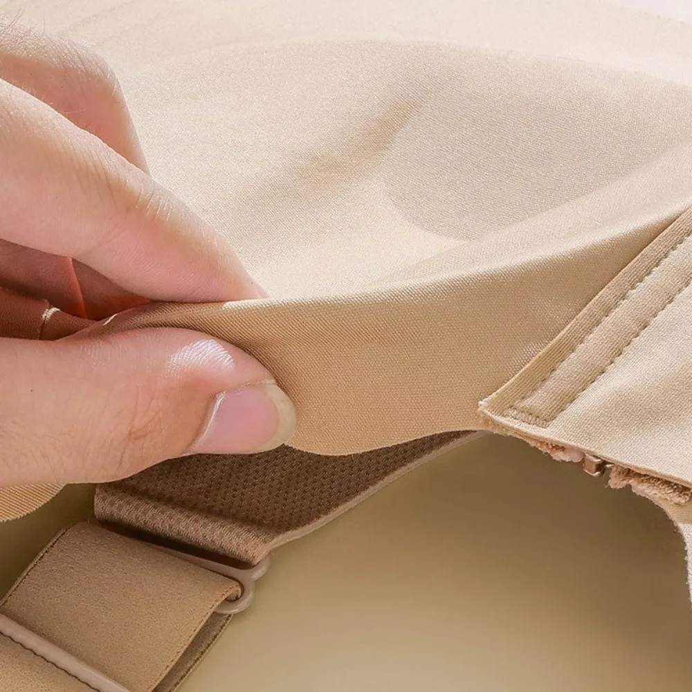 Verstellbarer Stoßdämpfungs-BH mit Reißverschluss vorne, nahtloser Push-Up-BH ohne Bügel, Dessous mit festem Cup, Damenunterwäsche, Yoga-Übung – Detail 6