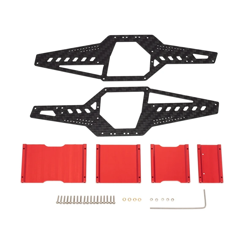 Carbon Fiber & Aluminum Frame Body Shell Roll Cage For Axial SCX24 90081 AXI00001 1/24 RC Crawler Car Upgrade Parts