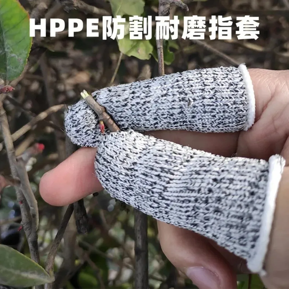 10Pcs Cut Resistant Protector Cut-Resistant Finger Covers, Protection Cots for Peaked Tools DIY Working Building Kitchen Cutter