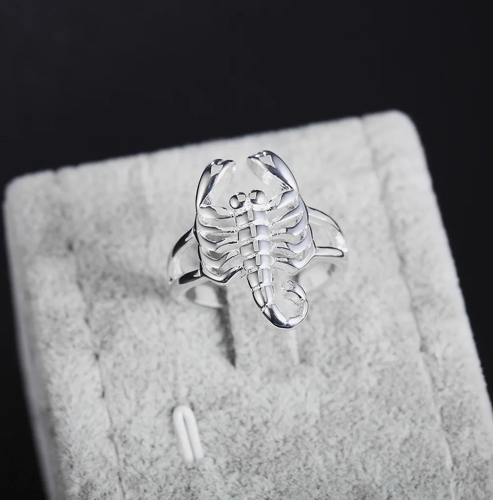 

New Street Fashion 925 Sterling Silver Fine Scorpion Rings For Women Party Gifts Charms Wedding Accessories Popular Jewelry