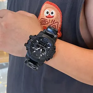 Đồng hồ Paracord chiến thuật không thấm nước đa chức năng, Vòng tay sống ngoài trời, cắm trại và đi bộ 10 Đồng hồ đi bộ bán hàng chính - 7