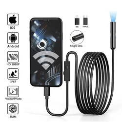 1080P high-definition endoscope camera, mini camera, car repair IP67 waterproof sewer inspection Apple Android universal