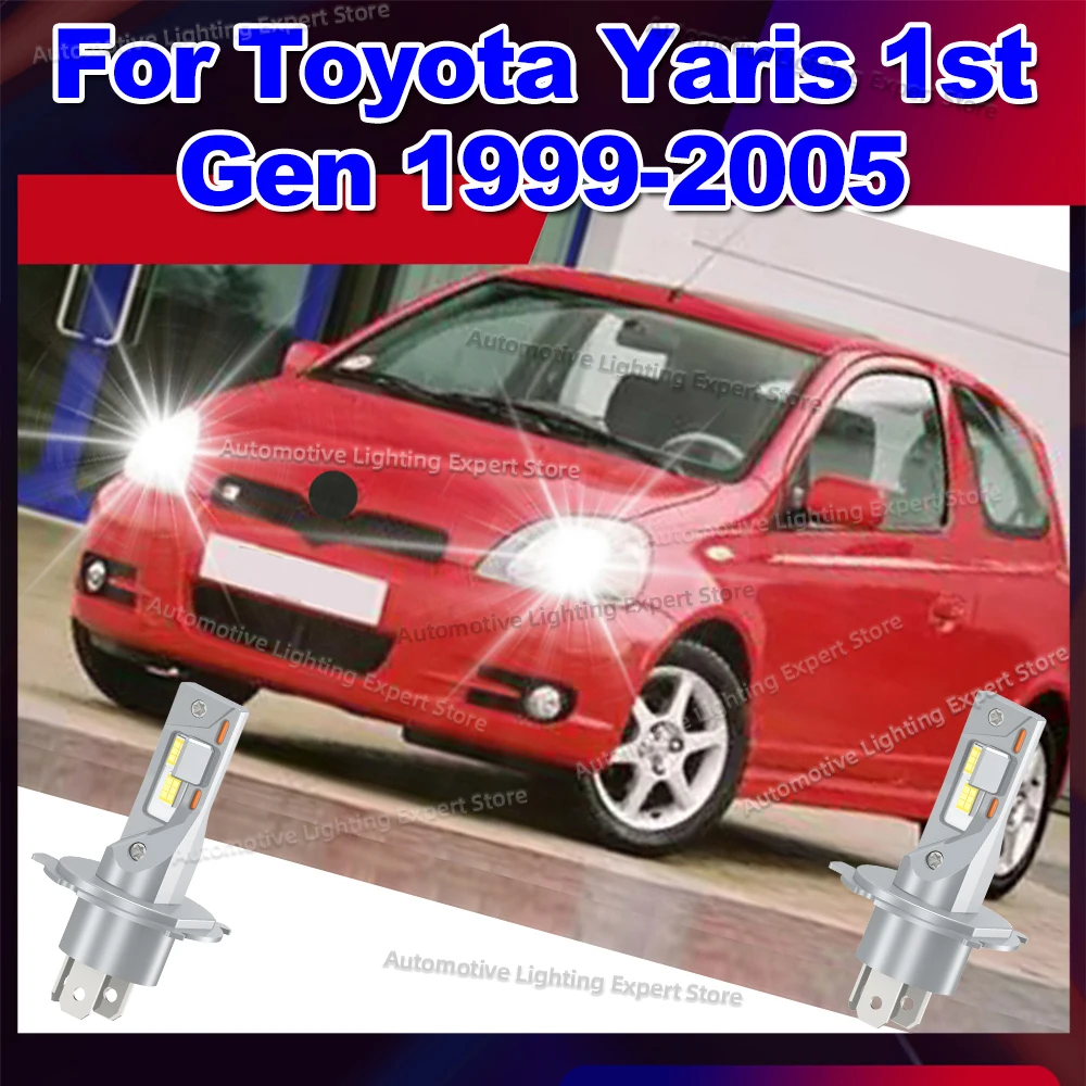 

2Pcs LED Canbus Lights Bulb CSP Chip Headlight 6000K White For Toyota Yaris 1st Gen 1999 2000 2001 2002 2003 2004 2005