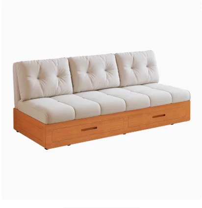 2025 Modern Extendable Metal Fabric Sofa Bed Single or Dual-Use Folding Lazy Lounging for Living Room Multi-Function