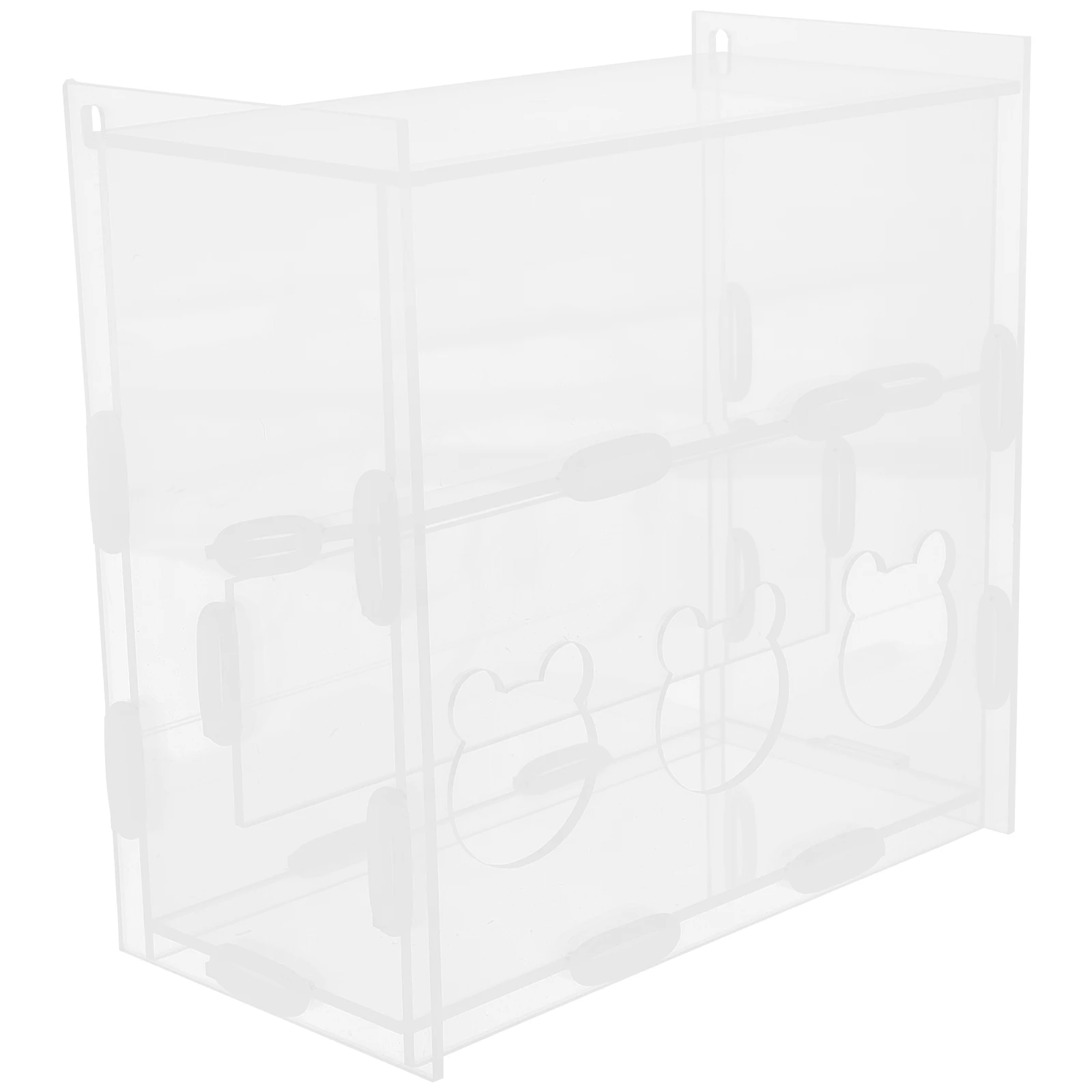 

Automatic Feeder 3 Holes Rutin Chicken Quail Acrylic Feeding Box Transparent Multi-use Parrot Pigeon Food Containers Spill-proof