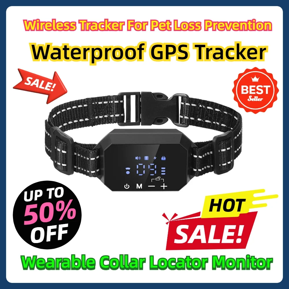 1000m Wireless Dogs Fence Positioning Tracker Pet Anti-Loss Special Waterproof GPS Tracker Dog Wearable Collar Locator Monitor