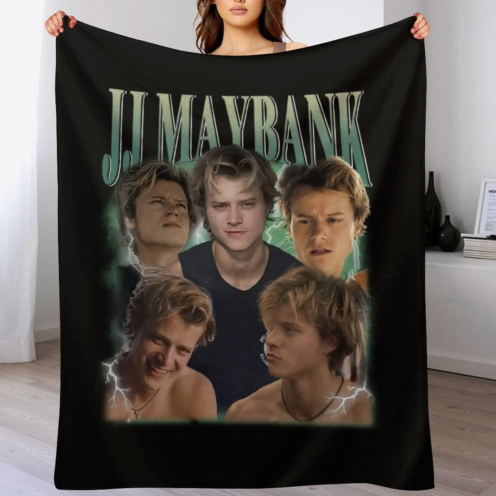 

Retro JJ Maybank Vintage Bootleg 90s Style Throw Blanket Multi-Purpose Large Blankets