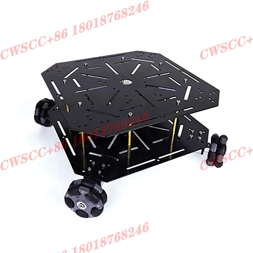 58Mm/100Mm Omnidirectional Trolley Steel Chassis Four- Drive Universal Wheel Mobile Vehicle Robot Omni