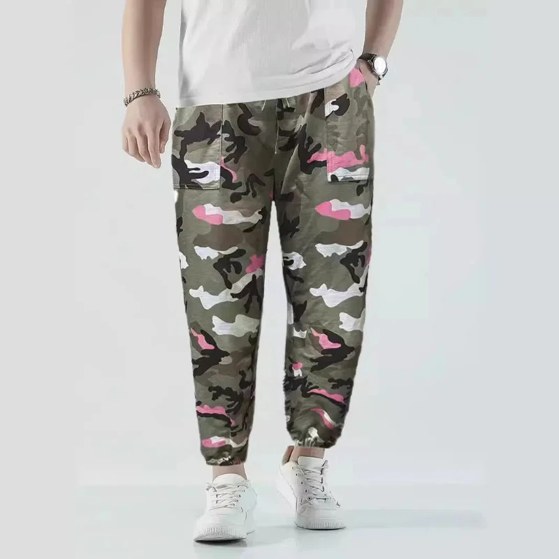 2025 العصرية المطبوعة التمويه زوجين Sweatpants الرجال فضفاض الحريم طماق الربيع والصيف نمط جديد #1