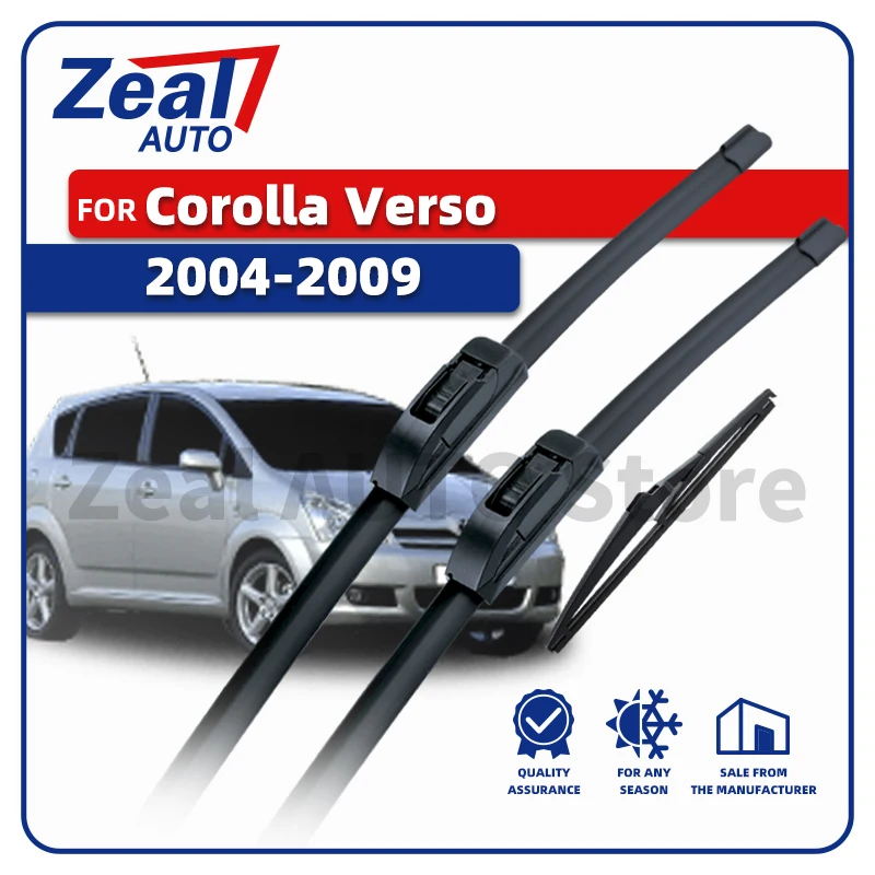 

LHD Front Rear Wiper Blades For Toyota Corolla Verso AR10 2004-2009 2005 2006 2007 2008 Windshield Accessories 26"16"11" Brushes