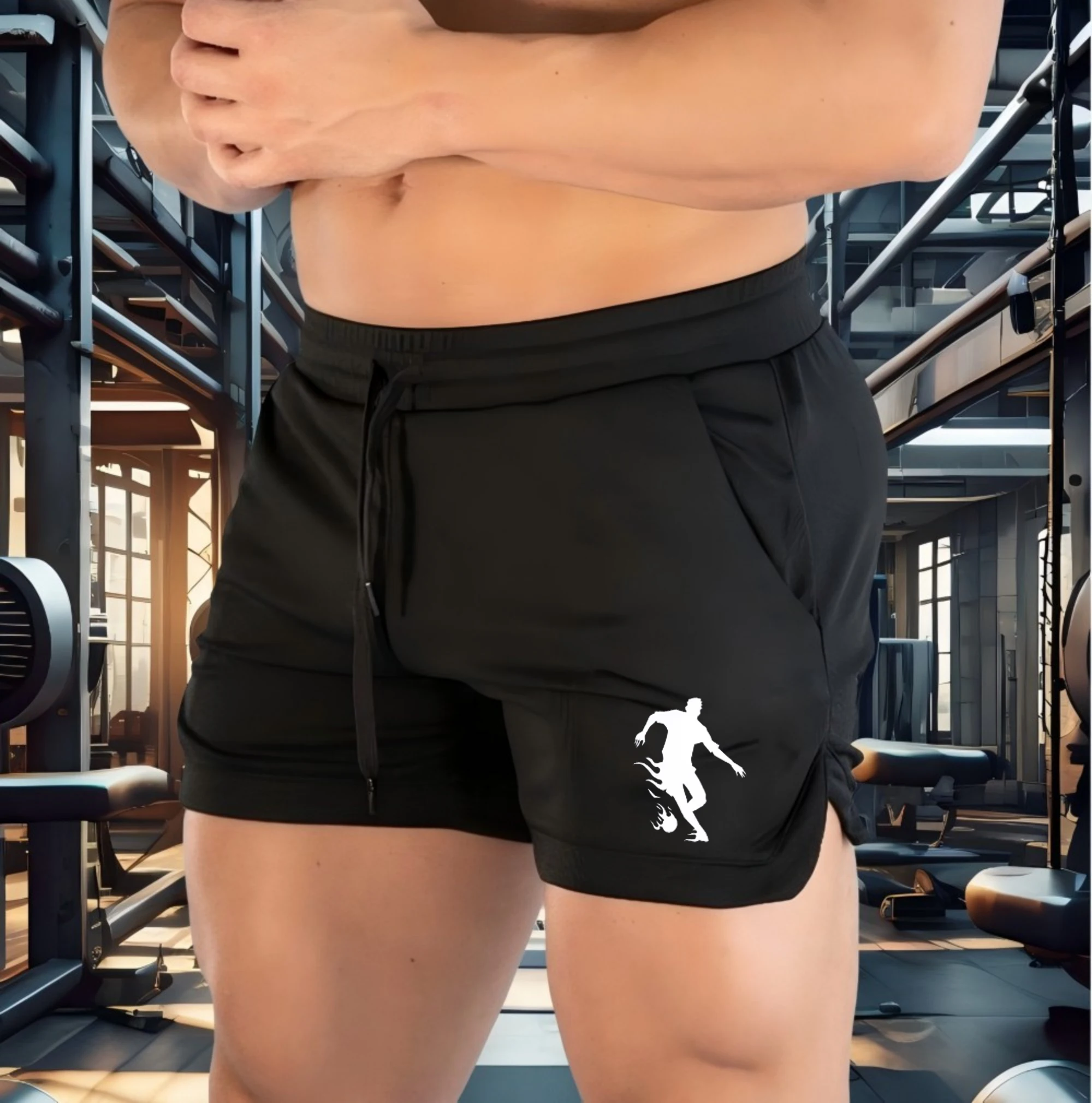 Nuovi pantaloncini americani casual estivi alla moda all'aperto Pantaloni a 3 punti Pantaloncini da corsa casual da uomo, tasche laterali, pantaloncini per il tempo libero da spiaggia