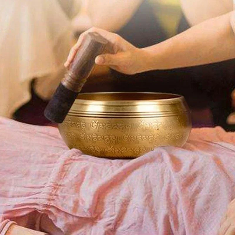 Nepal Singing Bowl Handmade Tibetan Bowls 7 Chakras Original Sound Healing Meditation Massage Yoga Accessories Set Decorative