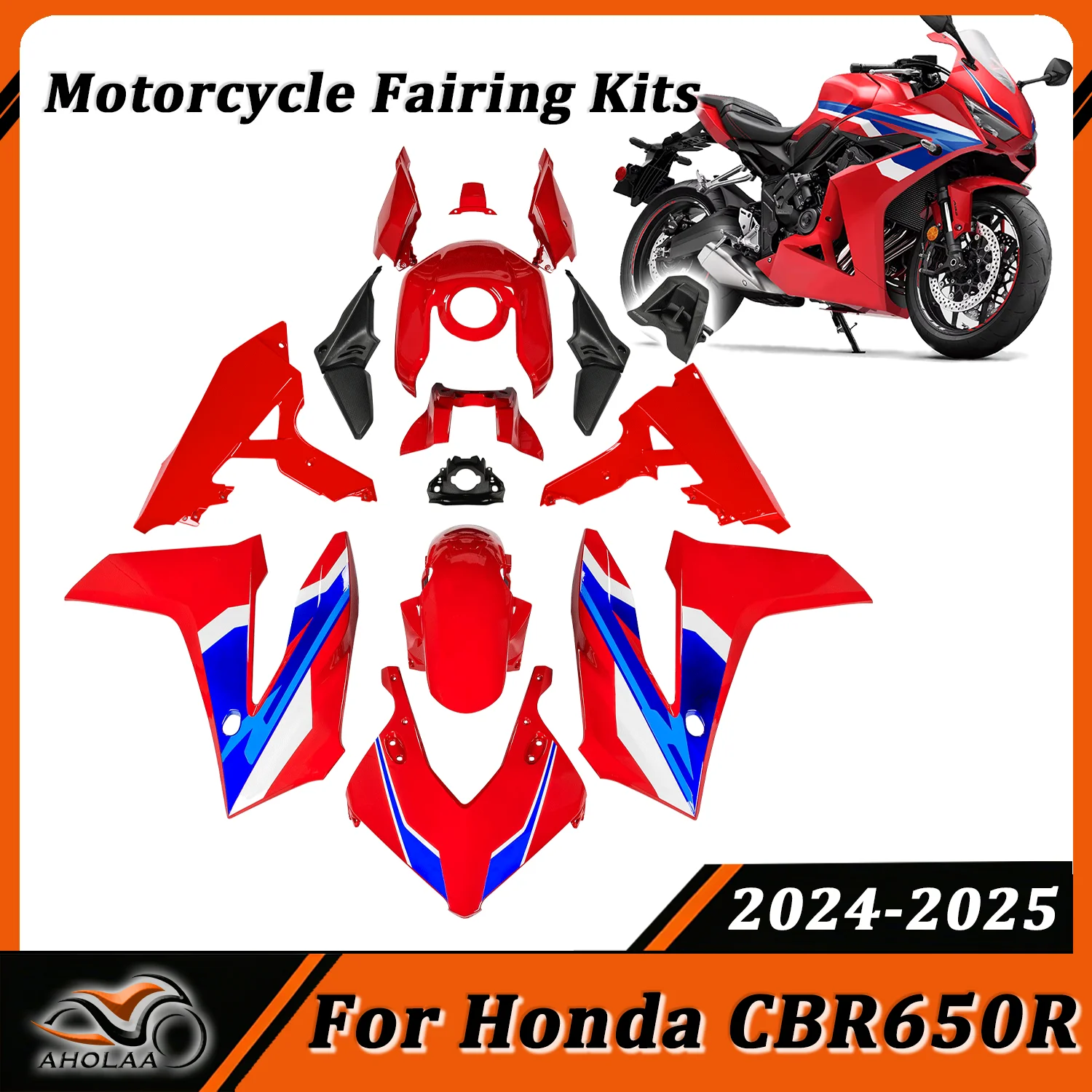 For Honda cbr 650r CBR650R 2024 2025 Motorcycle Full Fairing Kits Injection Bodywork Panel Cover ABS Plastic With Tank Cover