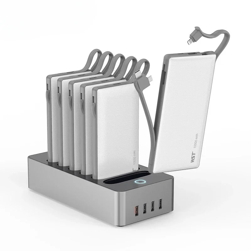 WST Resaturant Powerbank Station Public 10000mAh Powerbank Charging Station for Cell Phones Powerbank