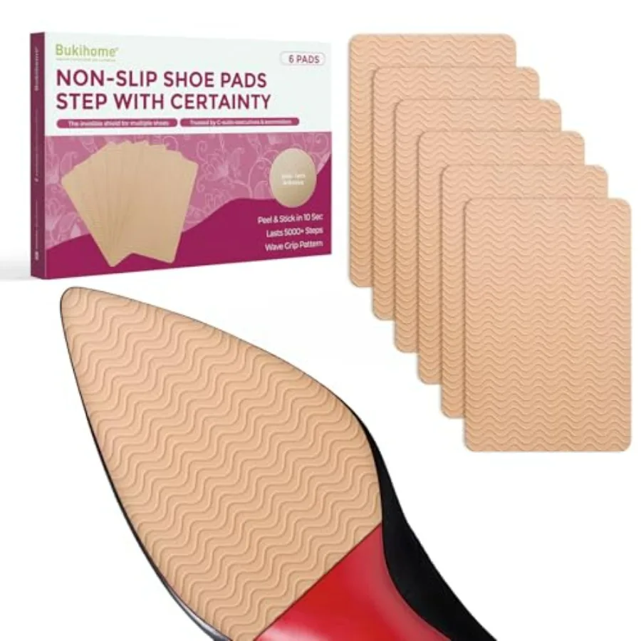 

Shoe Sole Protector, [3 Pairs] Self-Adhesive Anti-Slip Shoe Grips for Bottom of Shoes, Enhanced Adhesive Non-Slip Pads Sole Gua