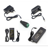 EU Plug AC 100-240V To DC 12V 1A 2A 3A 12W 24W 36W Power Supply Adapter Cord for LED Strip Light / With Connector