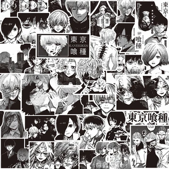 10/30/70pcs Zwart Wit Anime Tokyo Ghoul Stickers Cool Kaneki Ken Cartoon Graffiti Sticker Telefoon Skateboard gitaar Decals Decor