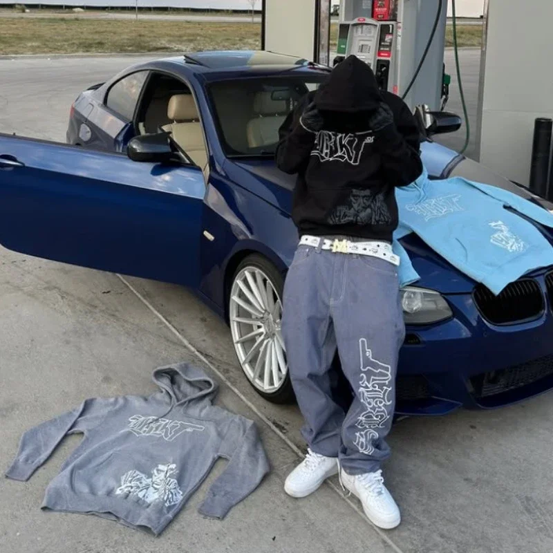 Solid Color Long Sleeved Pullover Hoodie Men Women Ins New Cotton Pattern Printed Sweatshirt Winter Loose Tide Street Hoodie