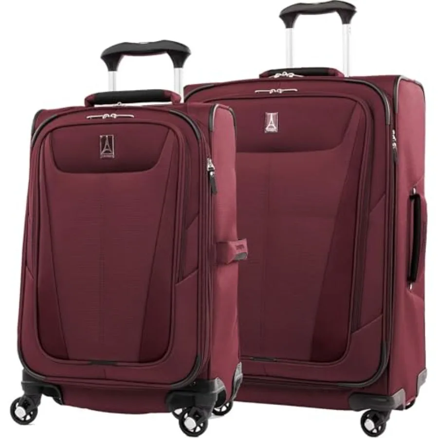 

Travelpro Maxlite 5 Softside Expandable Luggage with 4 Spinner Wheels Lightweight Suitcase for Men and Women Burgundy 2-Piece S