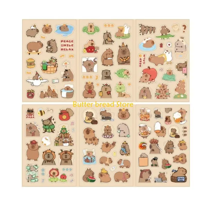 Pegatina animales animales W89C Pegatina estética resistente agua para laptop álbumes recortes