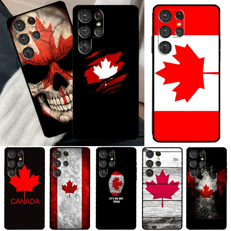 Canada Canadian Flag Case For Samsung Galaxy S23 S22 S21 Ultra Note 20 S8 S9 S10 Note 10 Plus S20 FE S21 FE Cover