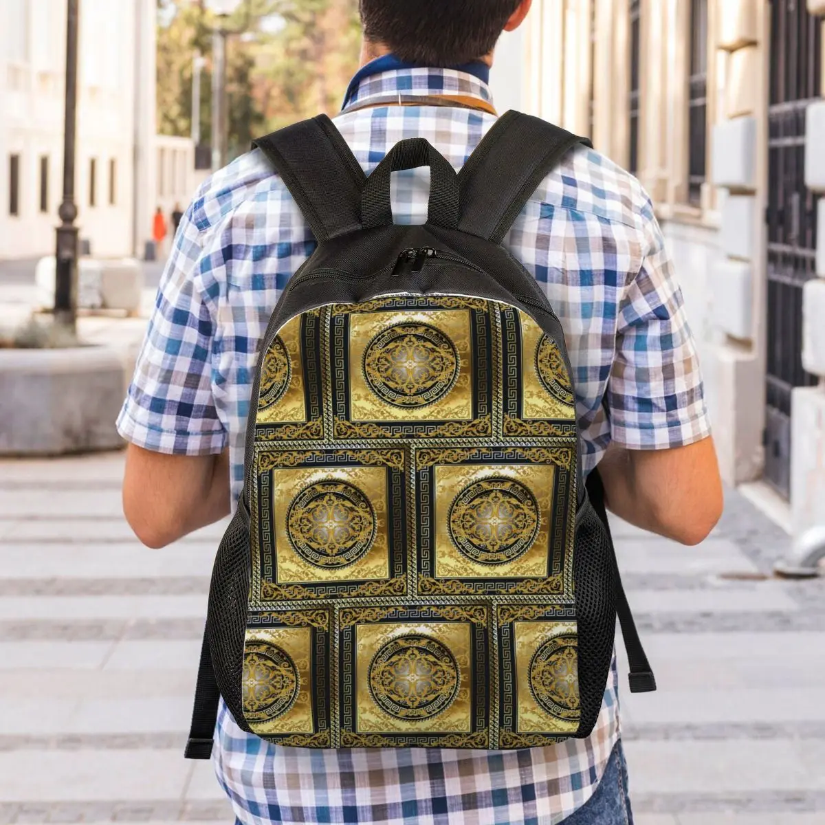 Queen Of Absolutely Everything Gold Baroque Backpack Student Boys Girls BookBag School Bag Computer Shoulder Bags