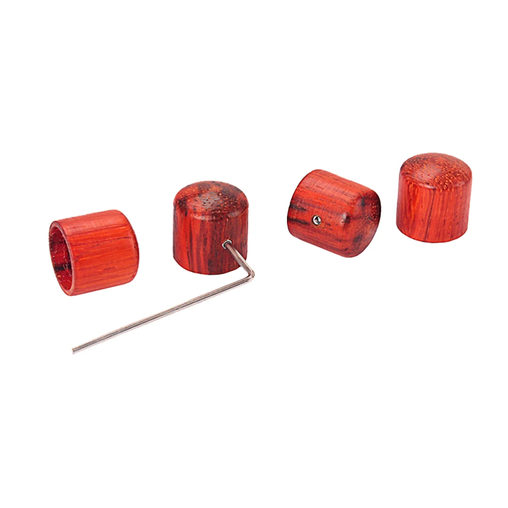 

4 Pcs Rosewood Knob Guitar Knobs Redwood Control Amplifier for Bamboo Effect Pedal