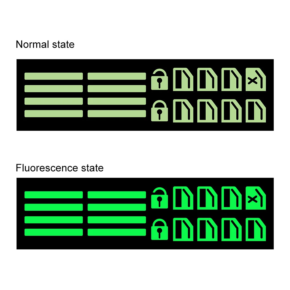 Glow in Dark Car Window Switch Stickers Fluorescent Function Button Decals for Power Window Control Night Driving Upgrade