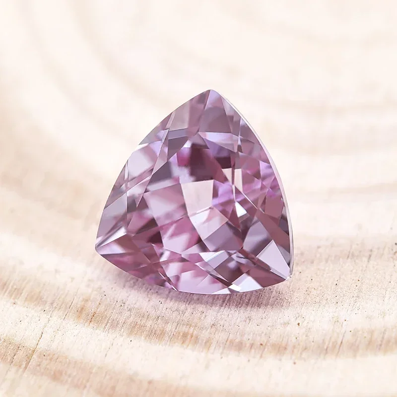 

Lab Grown Alexandrite Stone Trillyon Shape Purple Color Charms Beads Selectable AGL Certificate for Diy Jewelry Making materials
