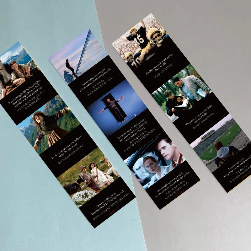 30PCS Inspirational Movies Bookmark School Reading Book Coffee Luggage Students Decoration School Home Phone Decor Bookmarks