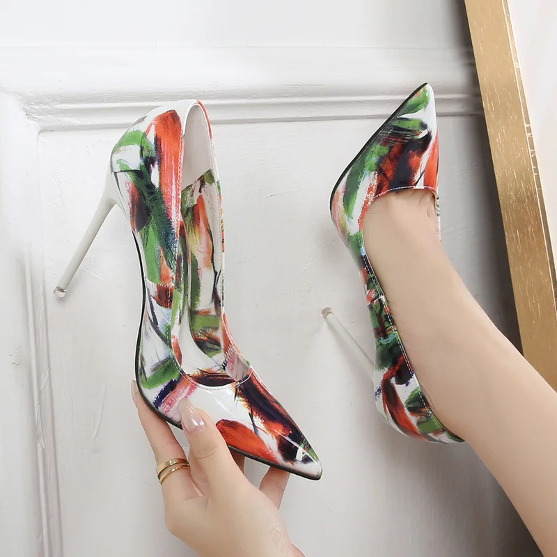 New Crystal Sequin Bridesmaid High Heels for Women with Thin Heels