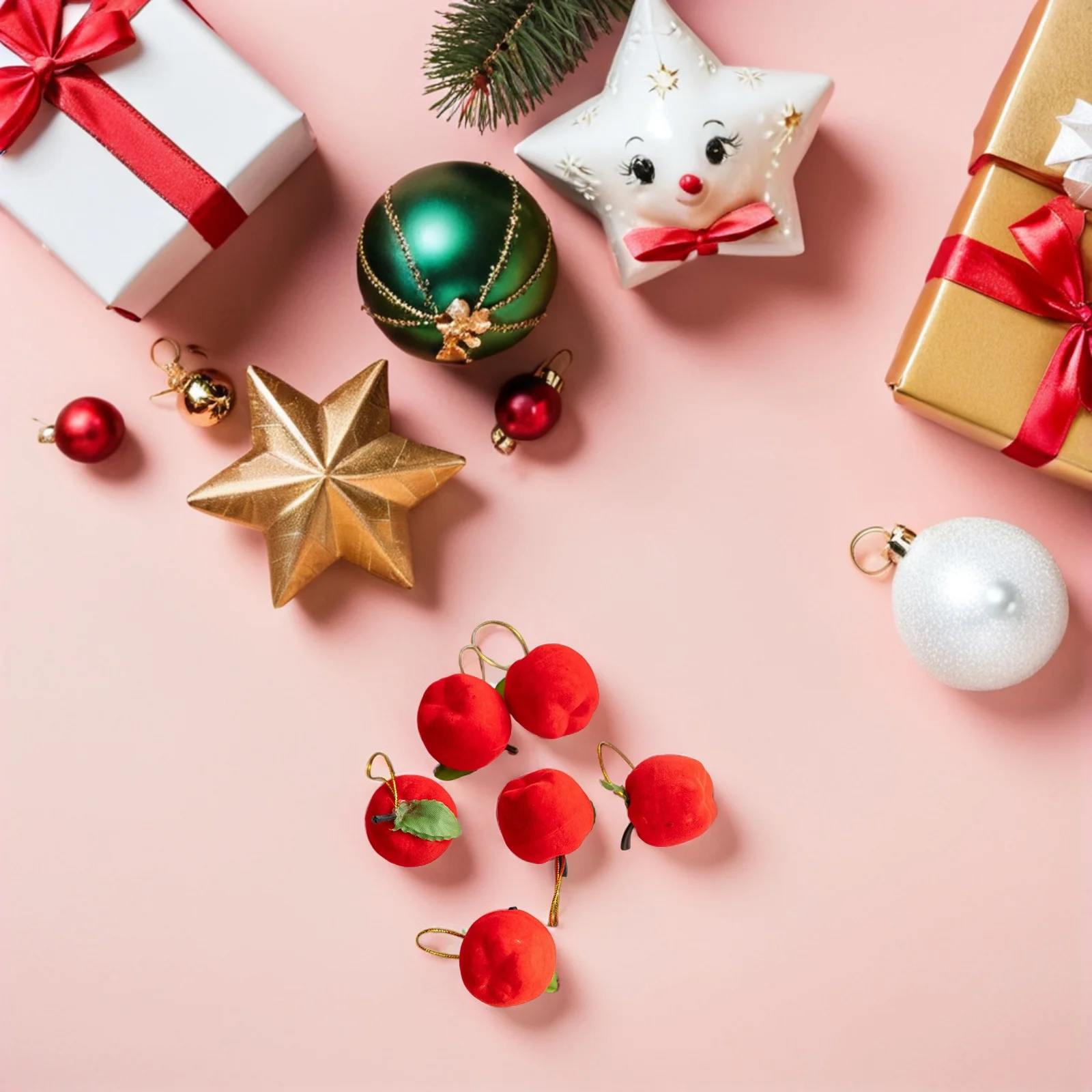 

Artificial Red Apples 48 Pcs Small Faux Fruit Ornaments for Tree Decoration Holiday Party Back to School Apple Craft Supplies