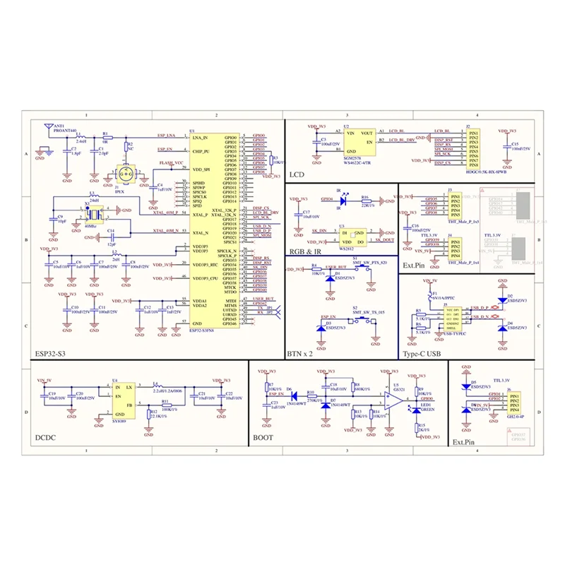 

B63B-ATOMS3 Lite ESP32S3 Комплект разработки Iot, интеграция AI, беспроводное программирование для обучения и прототипирования