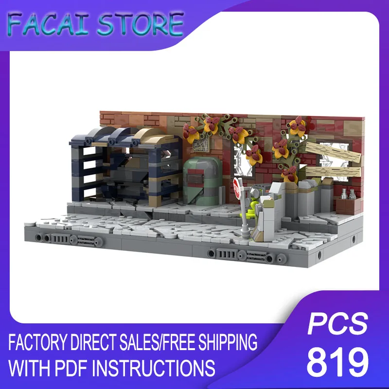 

City Street View Moc Building Bricks Modular Wasteland Street Part 2 Model Technology Blocks Christmas DIY Toy Construction Gift