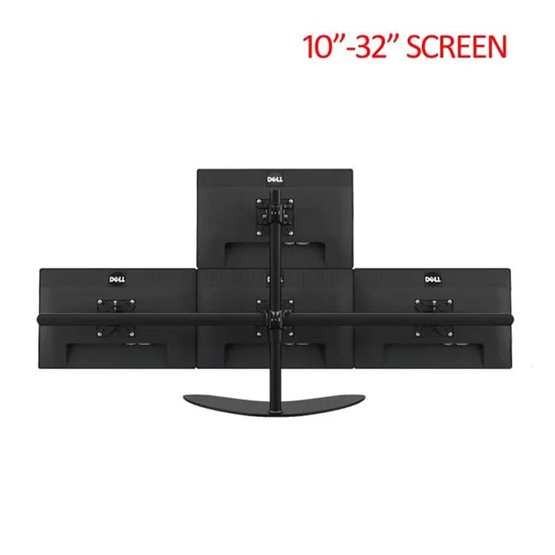 Soporte de escritorio para DL-HM104, base grande para cuatro monitores de 10 a 24 pulgadas, brazo de carga de 9,9 kg, 2020