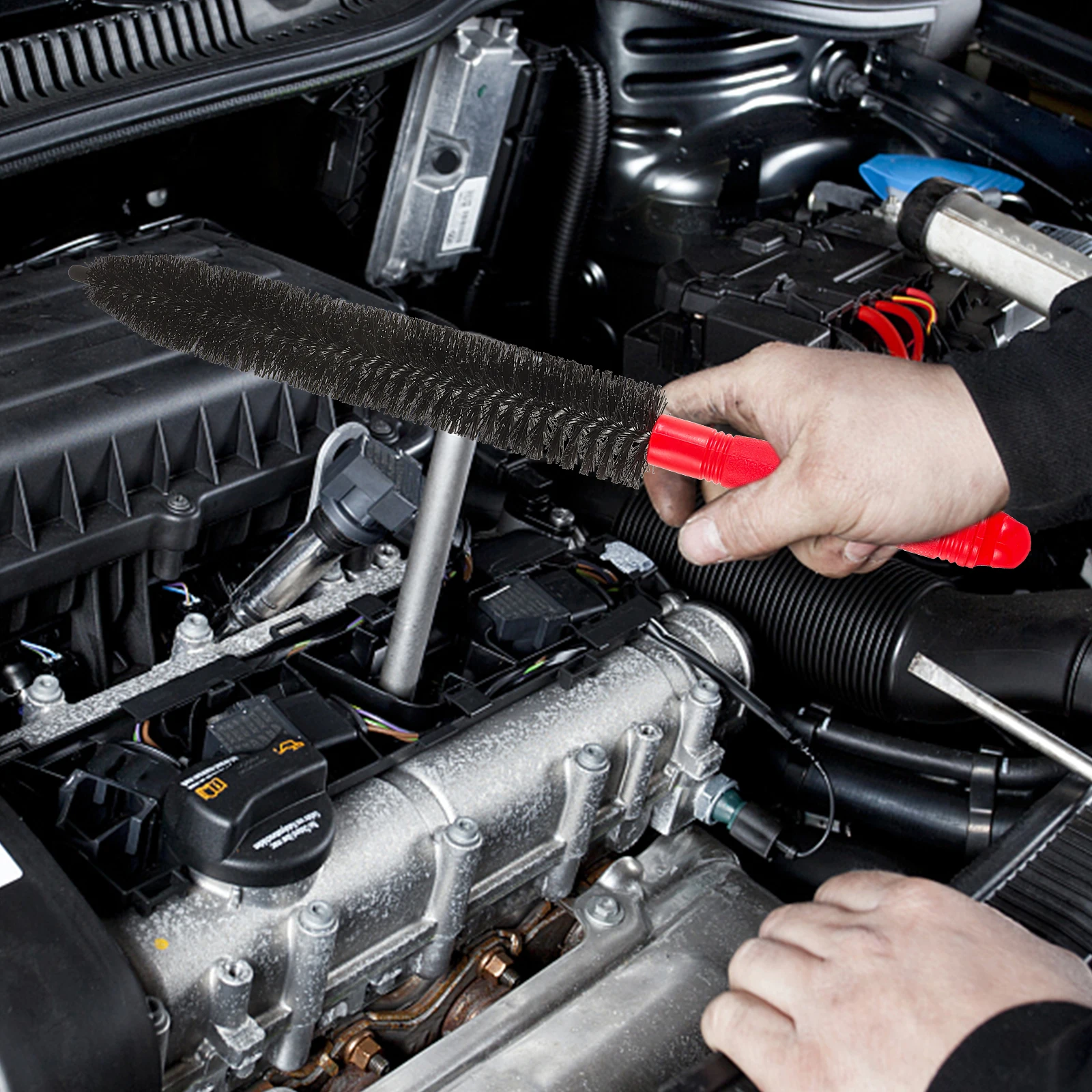 

Car Engine Cleaning Brush Multi Functional Detail Brush for Auto Dryer Ac Washing Machine Detailing Tool Wheel Chain Cleaner