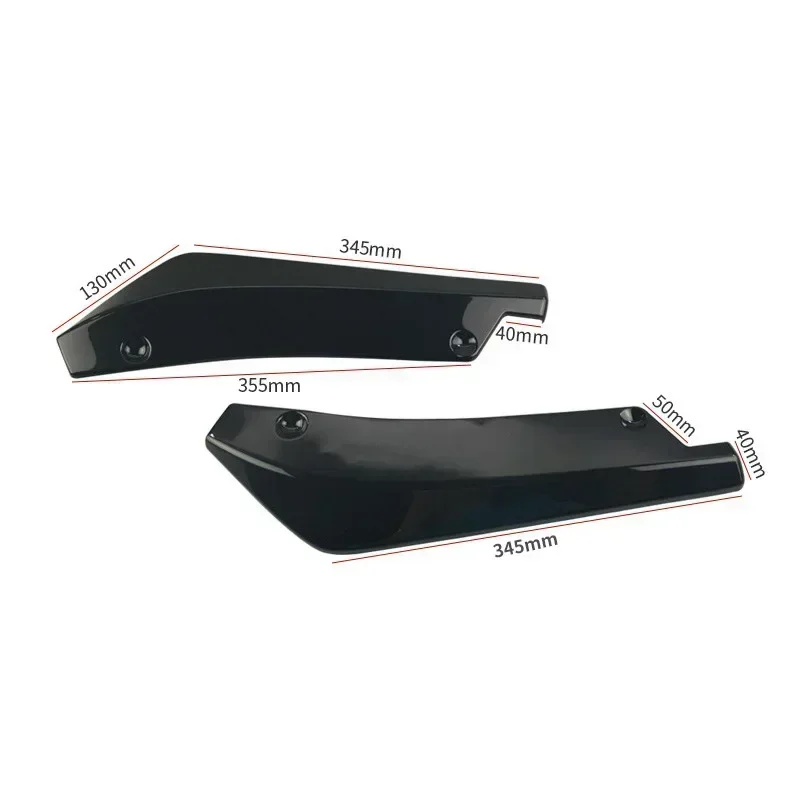 Universal Car Rear Bumper Lip Diffuser Spoiler Side Skirt Extension 2 Piece Kit Exterior Styling Performance Protector for Auto