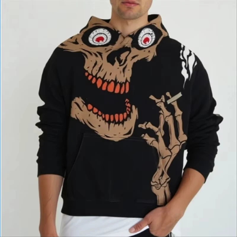 

Autumn Winter Men's Hoodie 3D Print Halloween Pumpkin Printing Sweatshirt Men And Women Casual Fashion Y2k Breathable Clothing