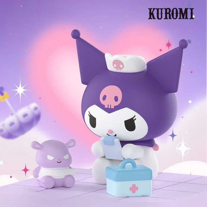 The Whimsical Mischievous Kuromi Series Sanurgente Action Figures, Lovely Automotive Ornements, Desktop Butter Collection Model Toy, New