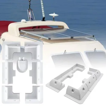 RV 옥상 태양 전지 패널 장착 고정 브래킷 키트, 와이어 박스, ABS 지지 홀더, 캐러밴, 캠핑, 보트, 요트, 모터홈 