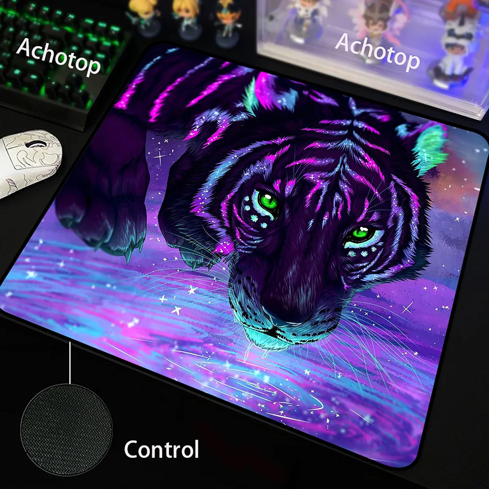 Tiger Control Mouse Pad Gaming Laptop Game Mouse Mat Mousepad Коврик Для Мыши Non-slip Desk Mat Locking Edge Speed Keyboard Pads