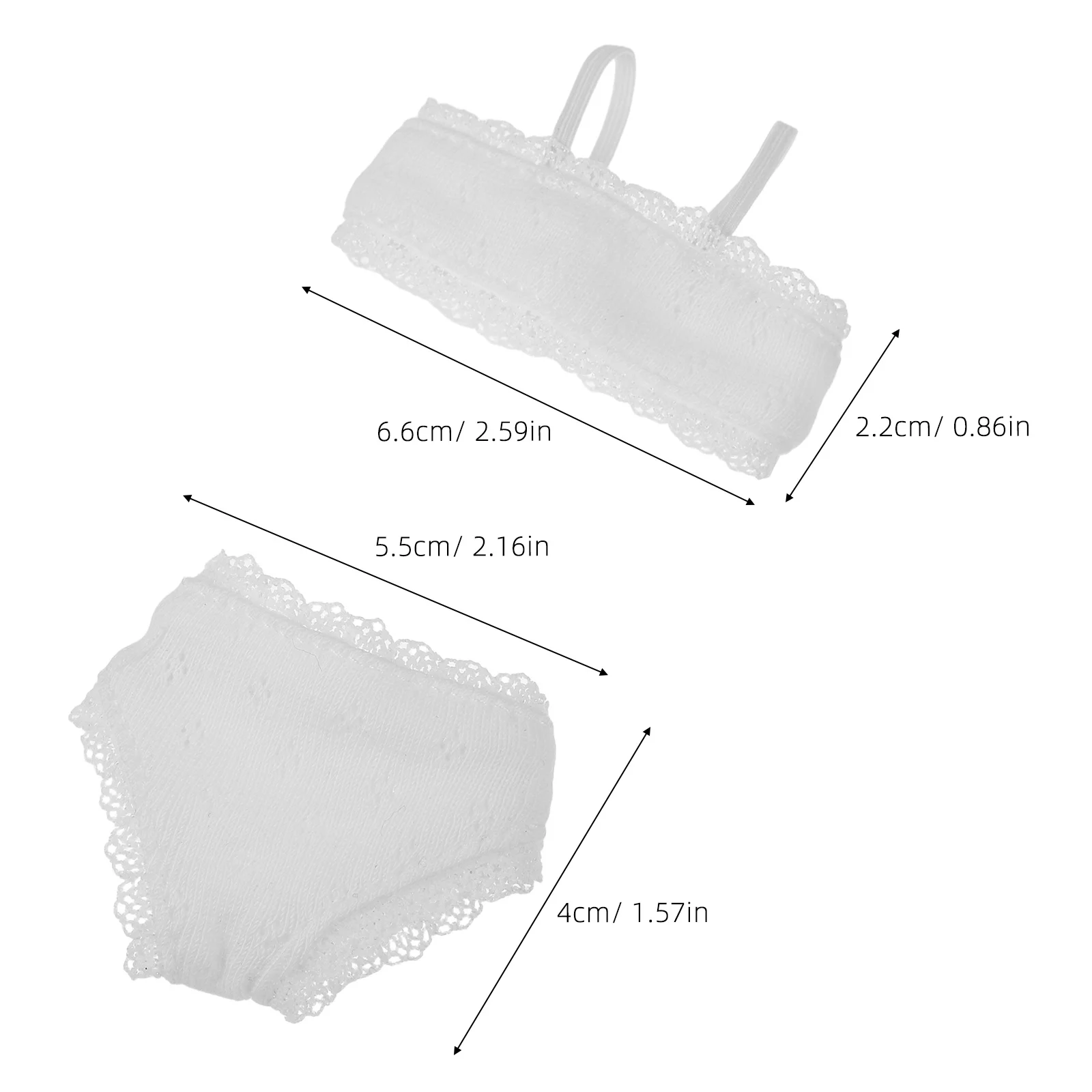 1 ensemble 1 ensemble de sous-vêtements en dentelle tissu élastique vêtements réalistes lavables enfants semblant jouer Styles polyvalents matériau extensible