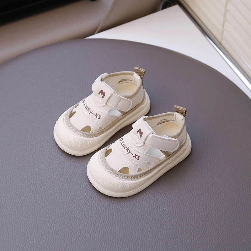 

Toddler Walking Shoes Comfortable Non-Slip Toes Capped 2025 Summer New Baby Sandals for Boys Girls Beach Shoes Hollowed-out