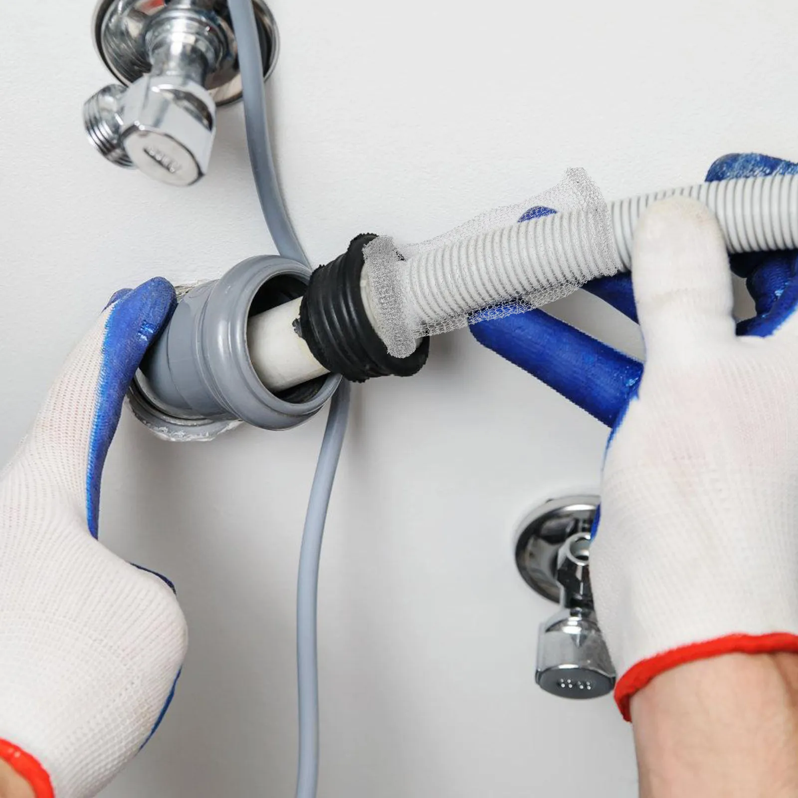 10 unidades de filtro de manguera atrapa pelusas de acero inoxidable para lavadora, trampa de pelusas y filtro de desagüe para recoger pelo