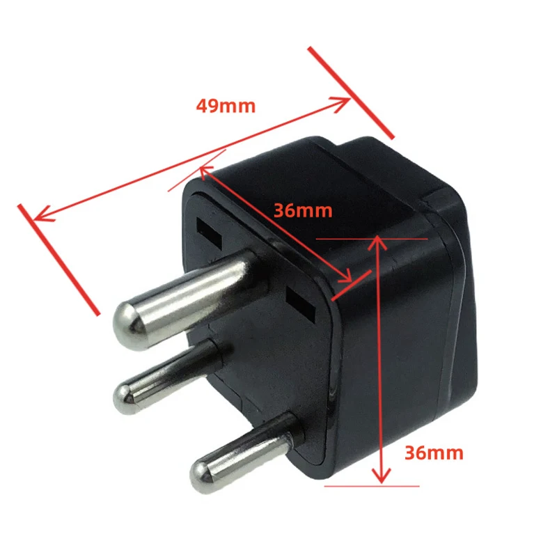 

1/5/10PCS South africa plug 10A AC 250V Type M big round 3pins India conversion power plug adapter travel Pakistan convert