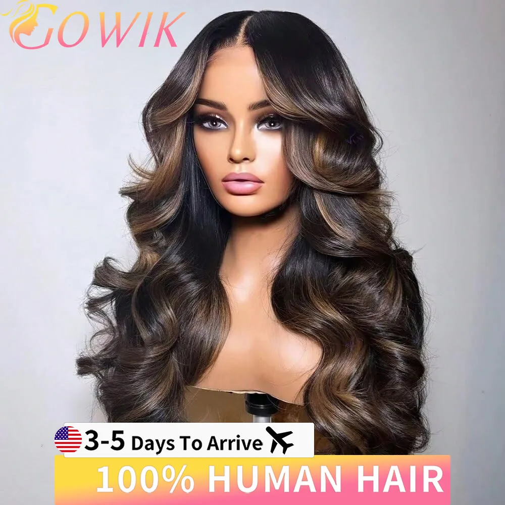 

30 Inch 13x6 1B/30 Highlight Body Wave Lace Front Wigs Human Hair Pre Plucked Colored Ombre Frontal Wig Human Hair For Women