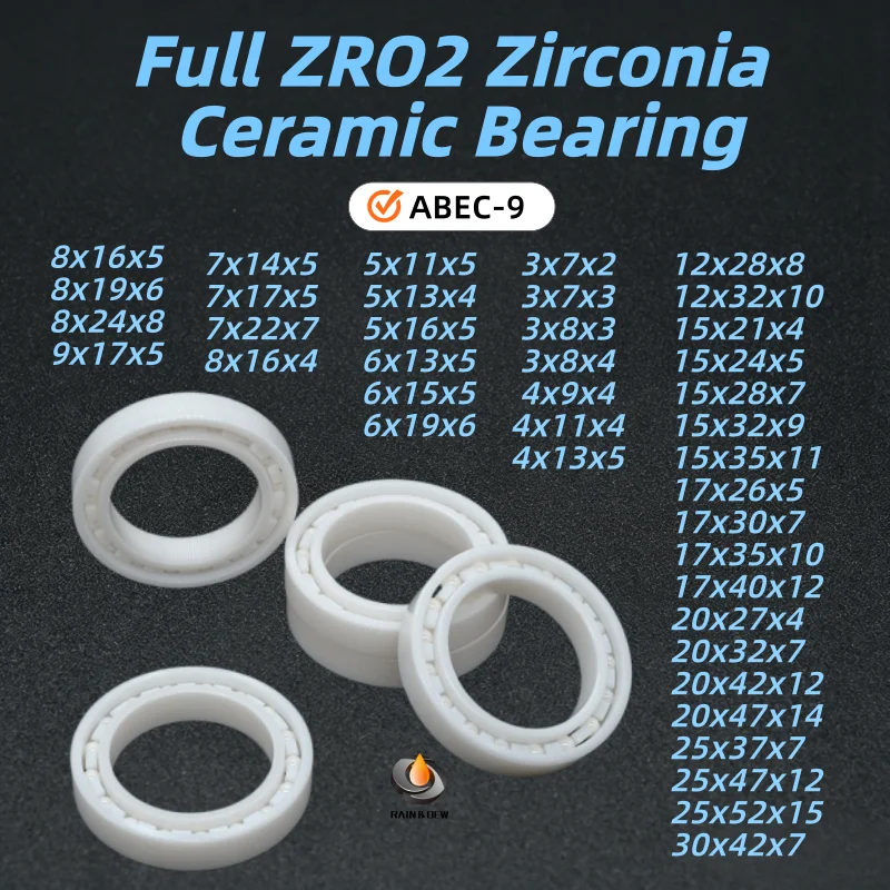 1Pcs 6805 CE 25X37X7, 693 CE 3X8X4 Full Ceramic Bearing ABEC-9 6800 6801 6802 6803 6804 6805 6806 ZRO2 Zirconia Ceramic Bearing