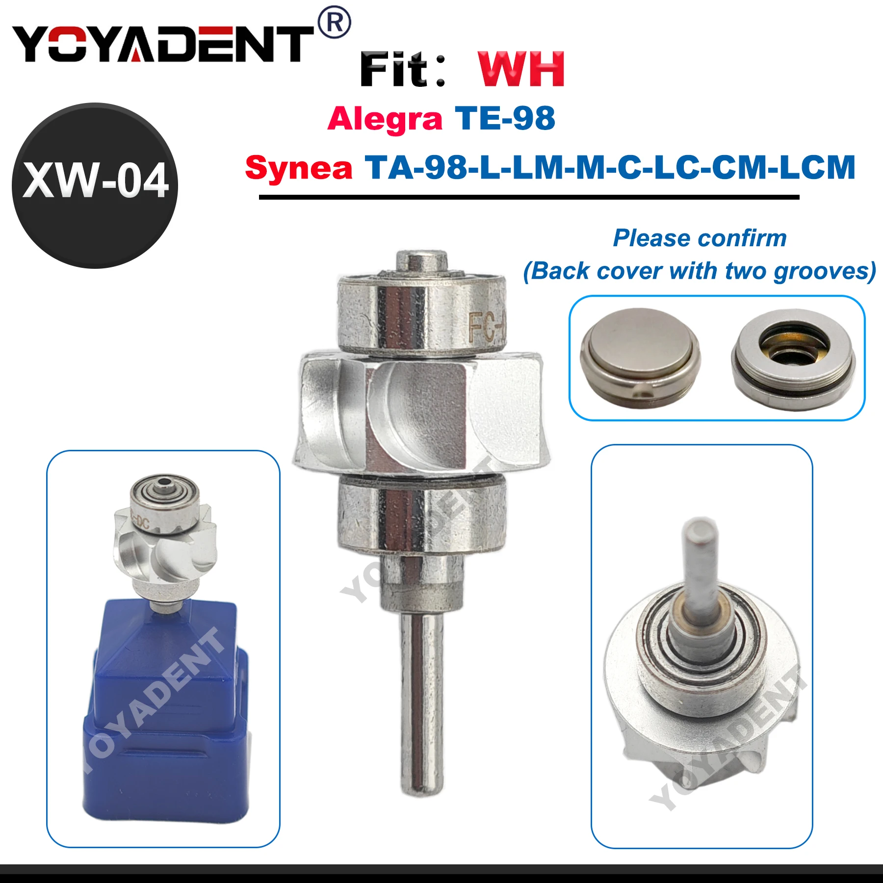 

Dental Turbine Cartridge Rotor Fit WH Alegra TE-98 Synea TA-98-L-LM-M-C-LC-CM-LCM High Speed Handpiece Dentists Tools