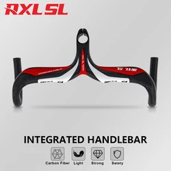 RXL SL-Integrated Carbon Road Handlebars, 28.6, Bicycle Handlebar Stem, Bike Handle Bars, Handle Drop Bar, Internal Routing