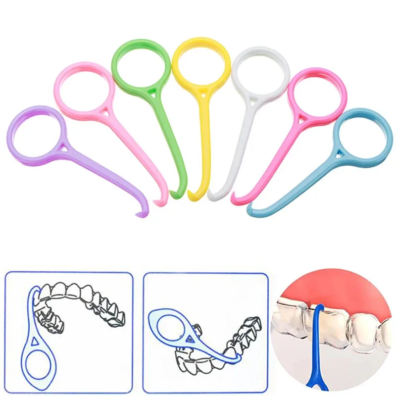 1pcs Orthodontic Aligner Removal Tool Dental Hook Tool Invisible Removable Braces Extractor Clear Aligner Plastic Hook Oral Care